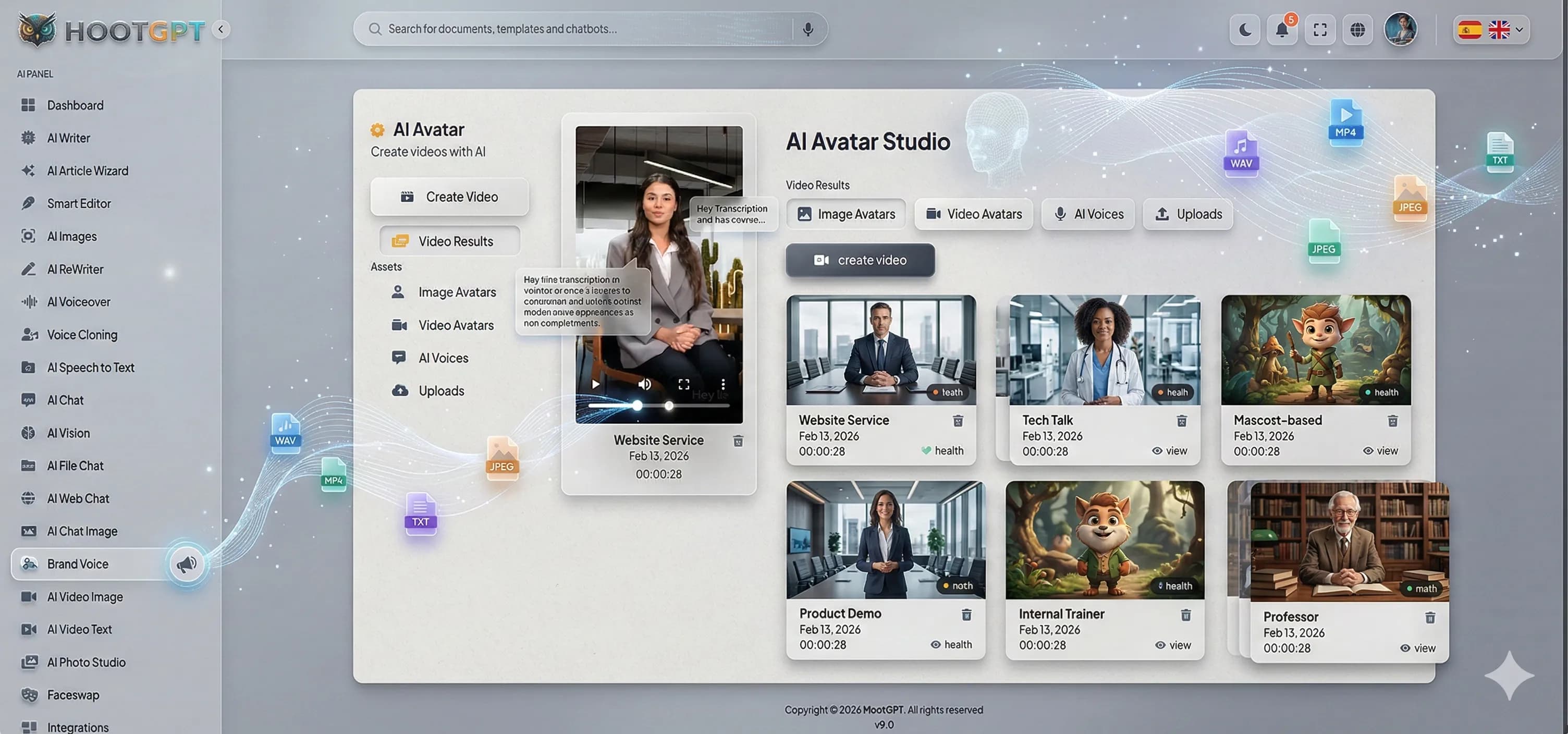 AI Avatar Library Preview