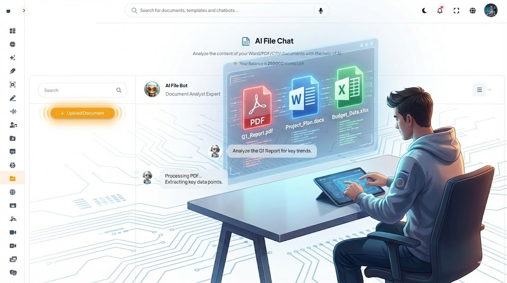 AI File Chat Interface Showcase