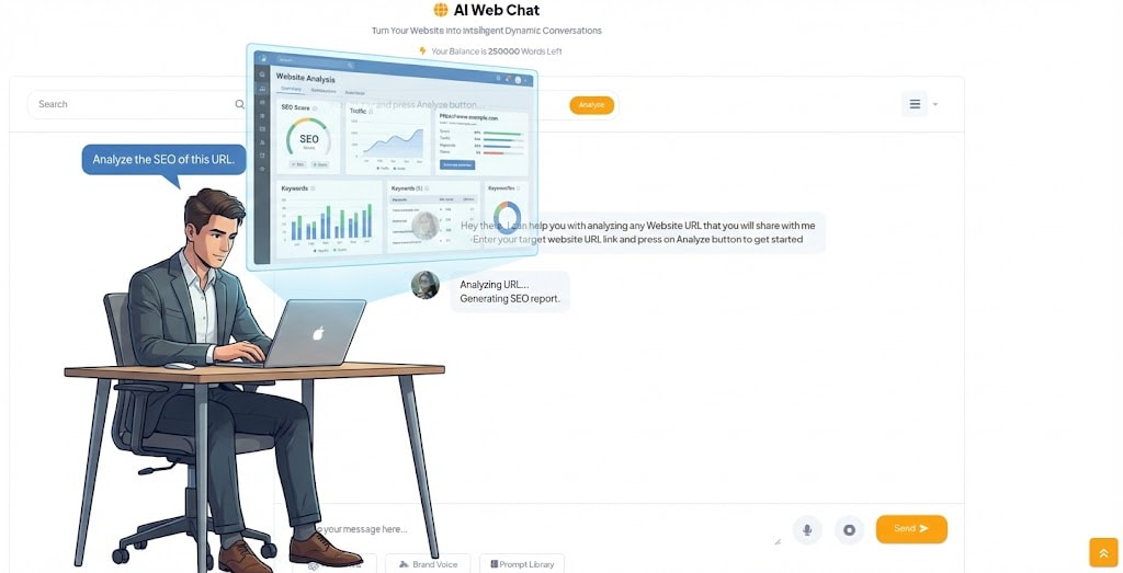 AI Web Chat Interface Showcase
